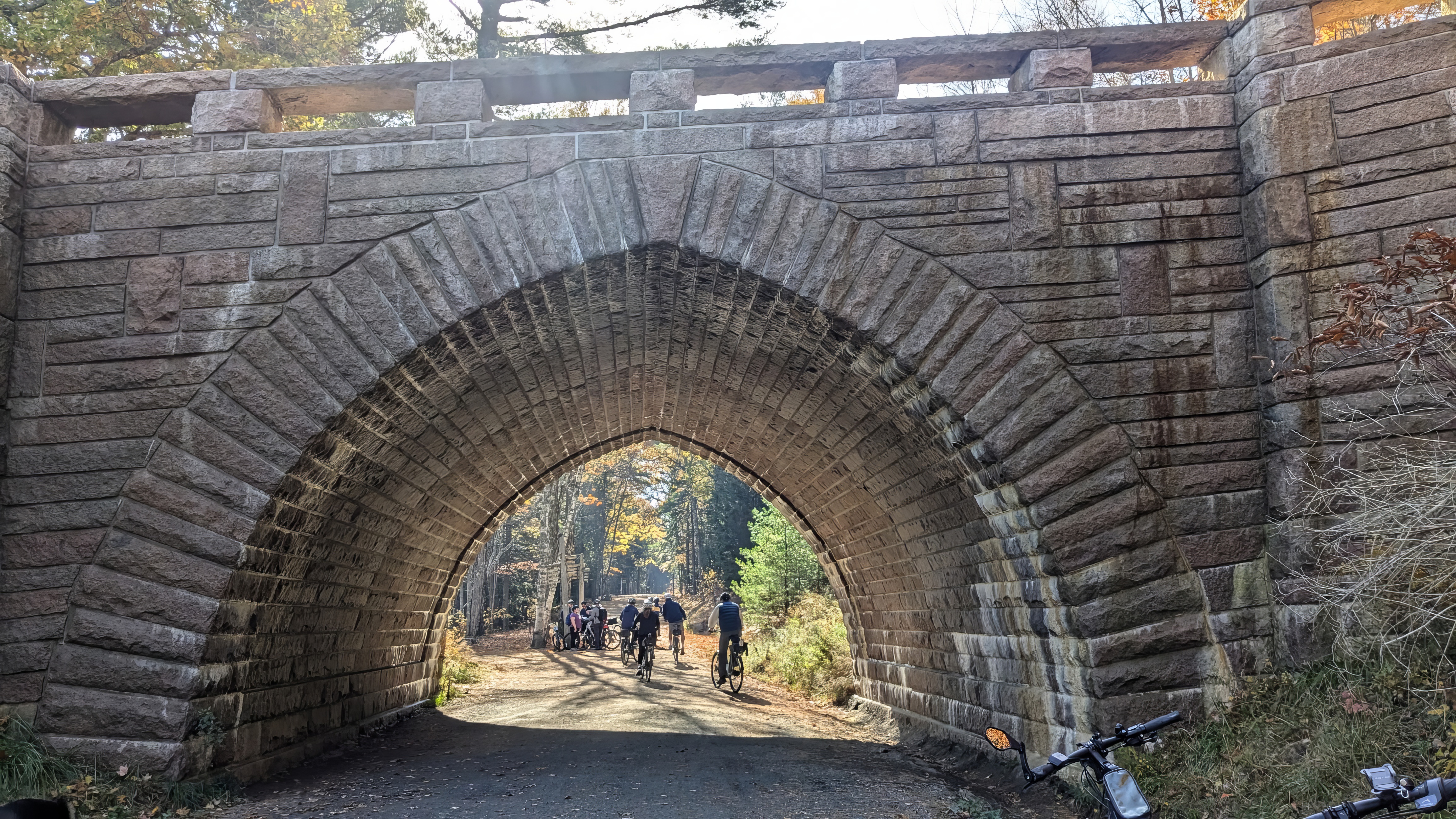 Tour group at Eagle Lake Bridge