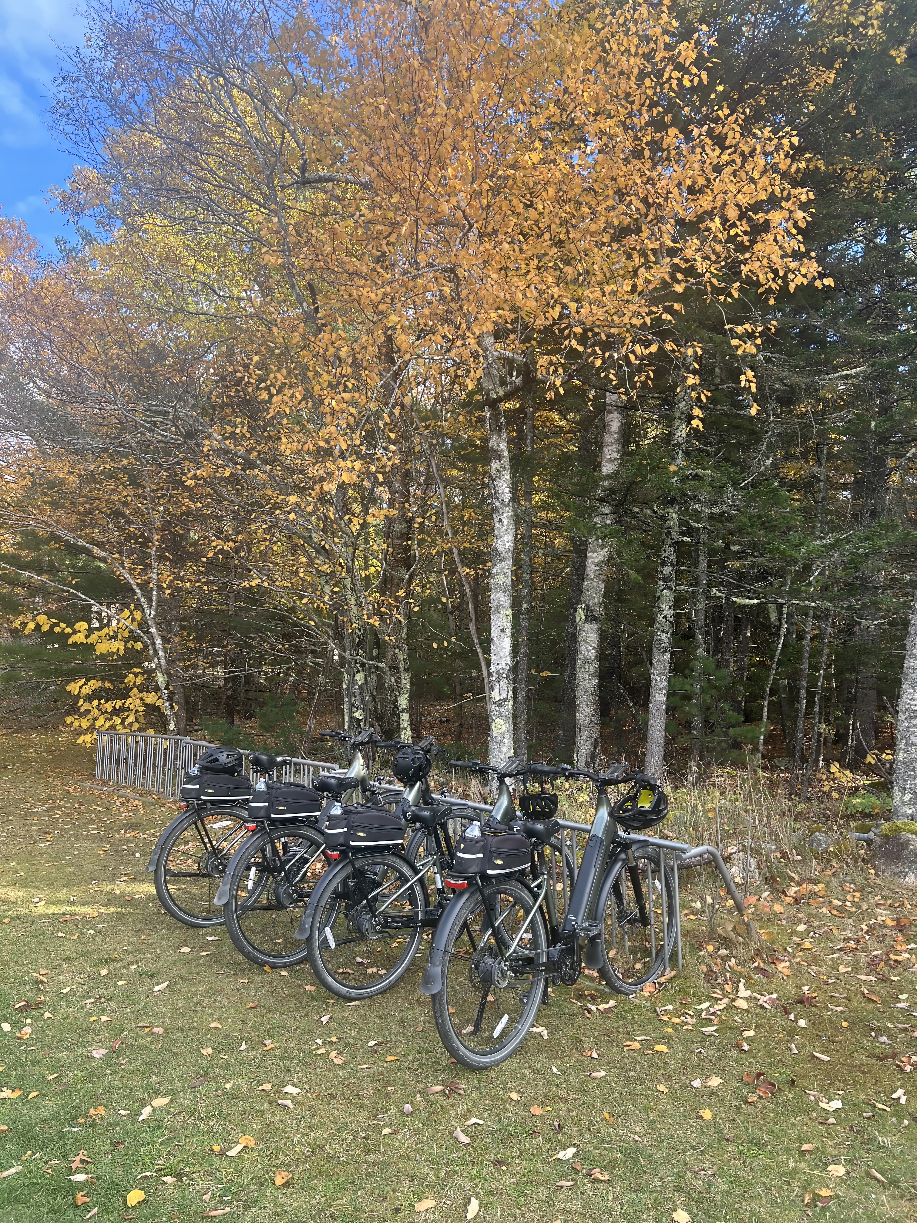 E-bikes at Jordan Pond House